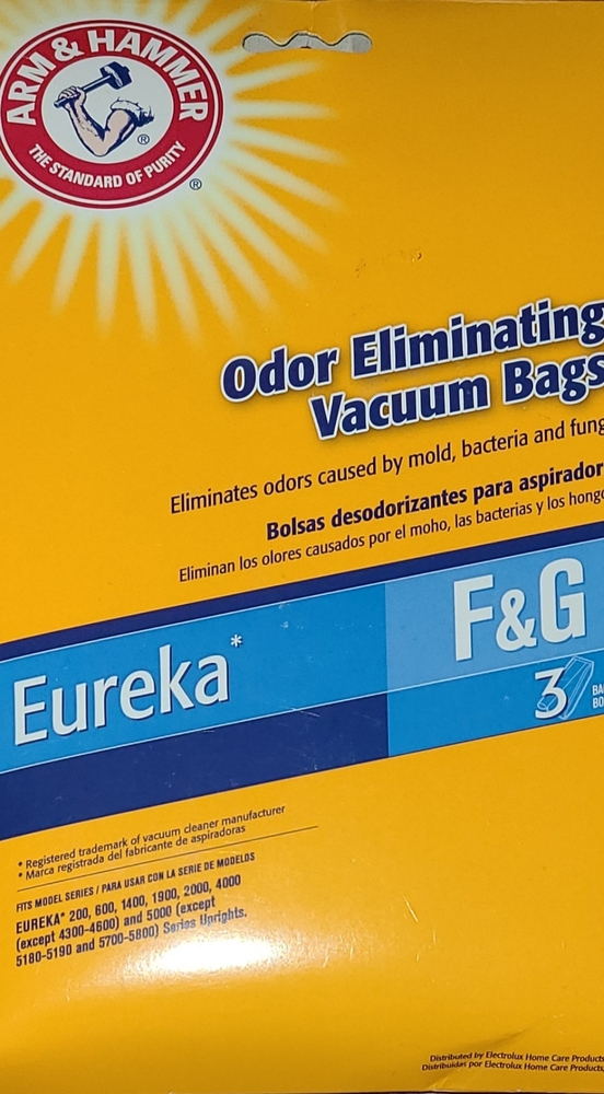 3 Arm & Hammer Odor Eliminating Vacuum Bags Eureka F&G